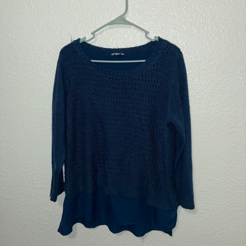 St. John's Bay Blue Layered Sweater Top